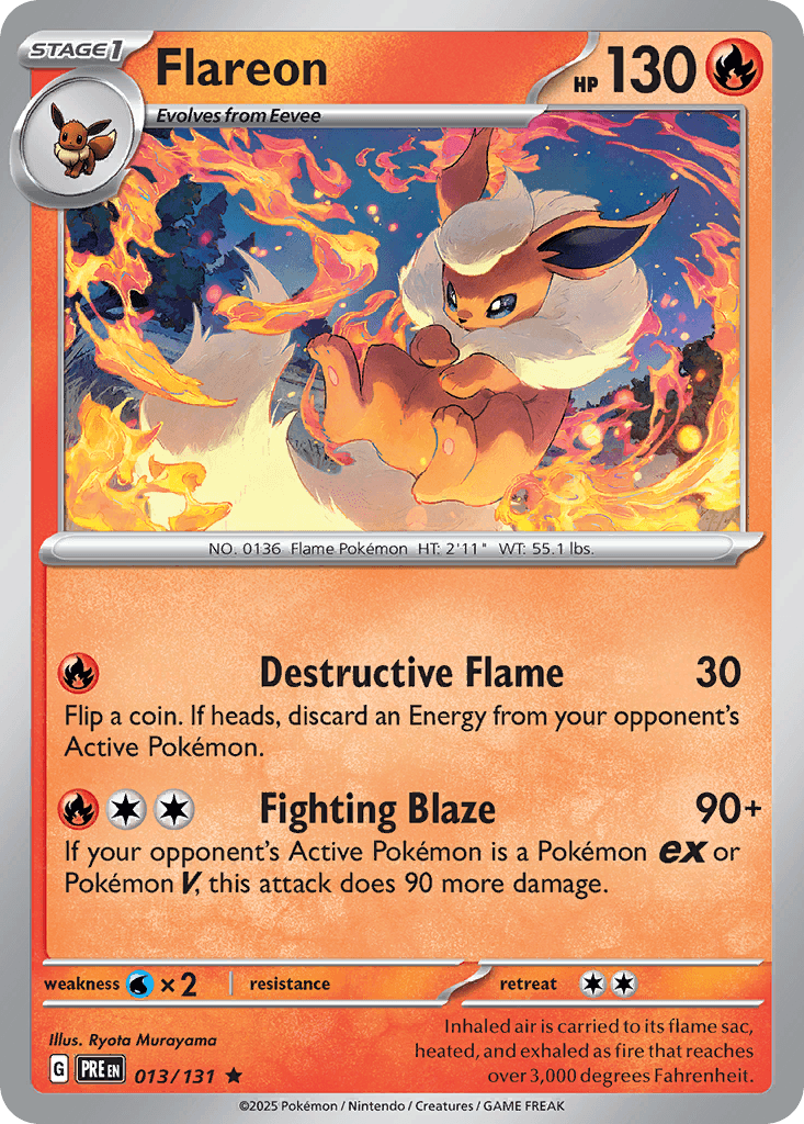 Flareon from Prismatic Evolutions