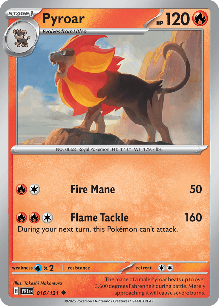 Pyroar from Prismatic Evolutions