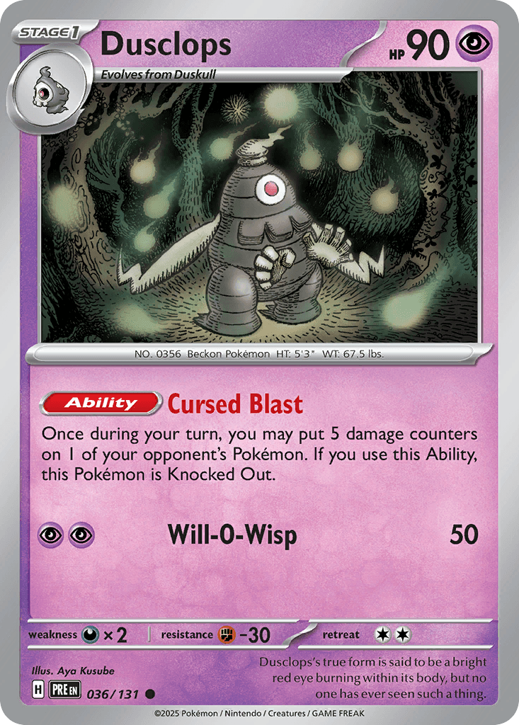 Dusclops from Prismatic Evolutions