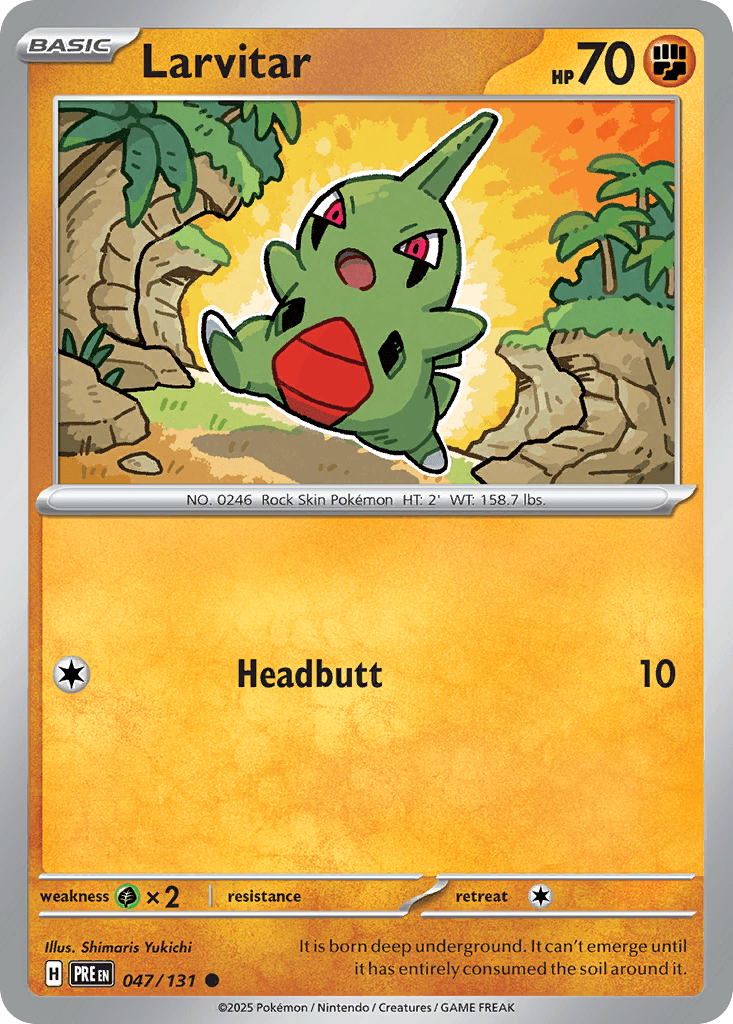 Larvitar from Prismatic Evolutions
