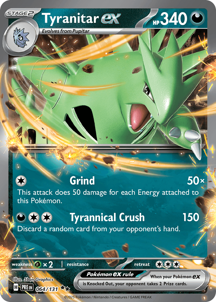 Tyranitar ex from Prismatic Evolutions