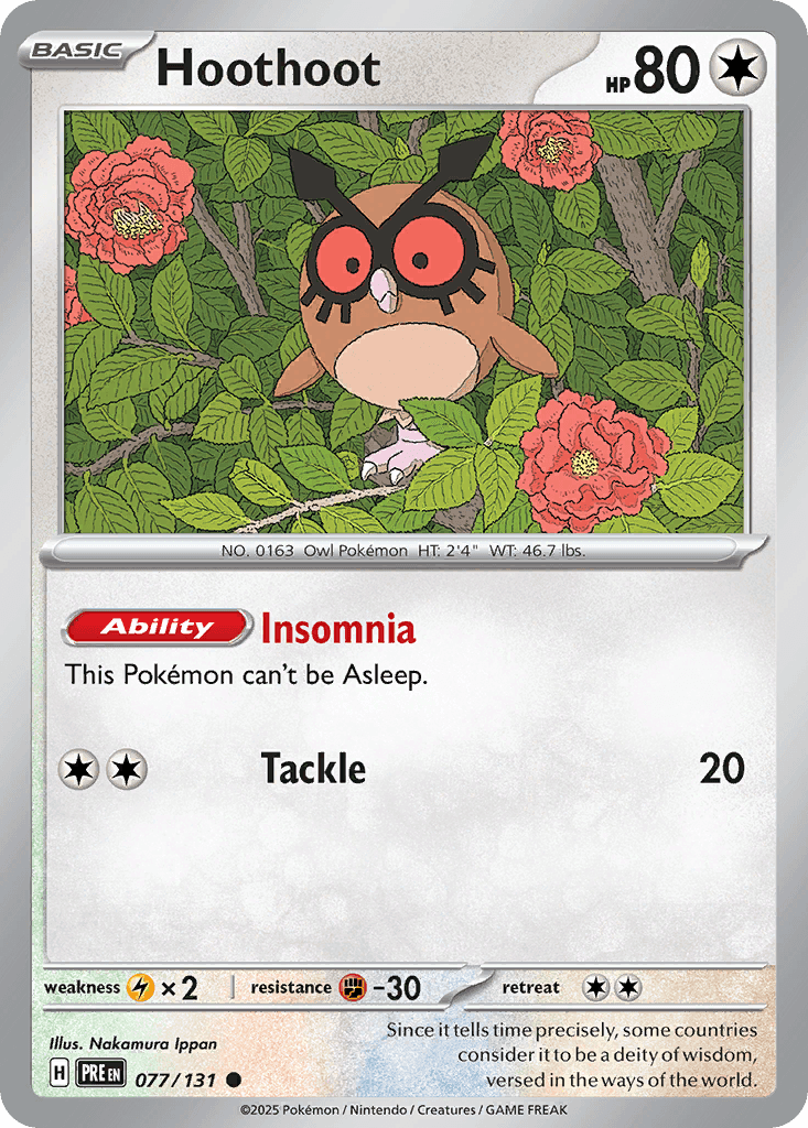 Hoothoot from Prismatic Evolutions