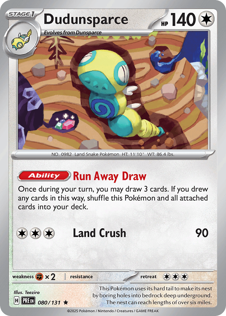 Dudunsparce from Prismatic Evolutions
