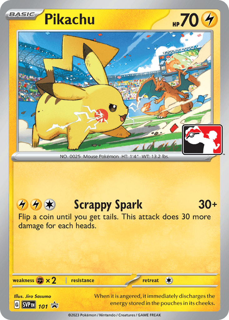 Pikachu from Scarlet & Violet Black Star Promos