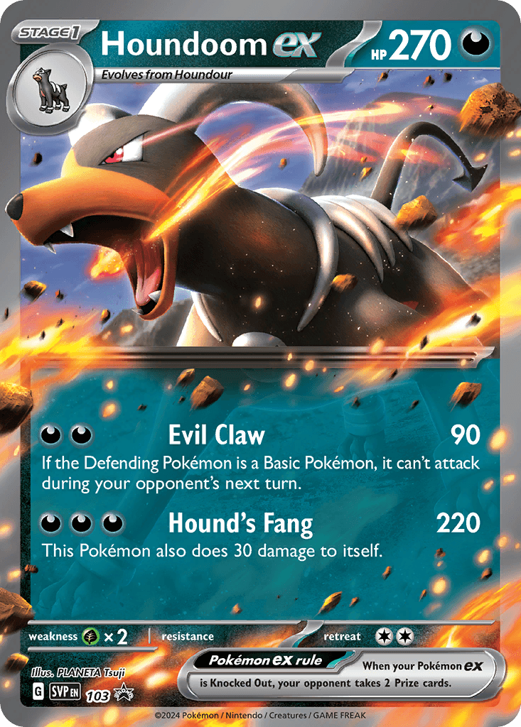 Houndoom ex from Scarlet & Violet Black Star Promos