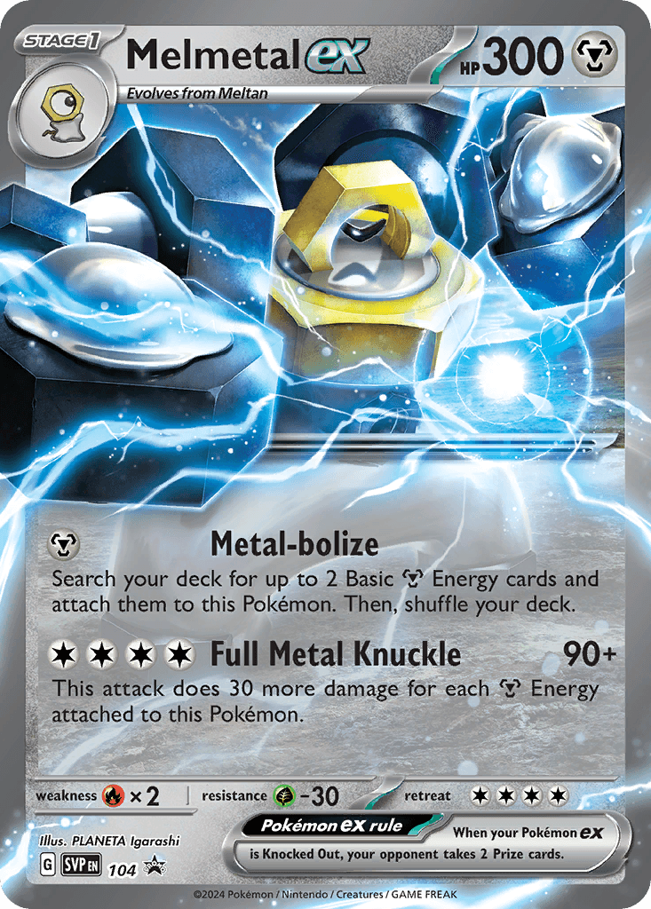 Melmetal ex from Scarlet & Violet Black Star Promos
