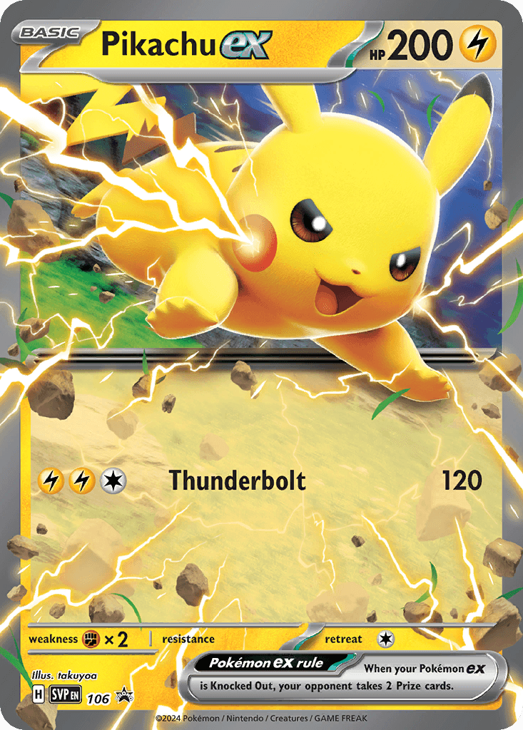 Pikachu ex from Scarlet & Violet Black Star Promos