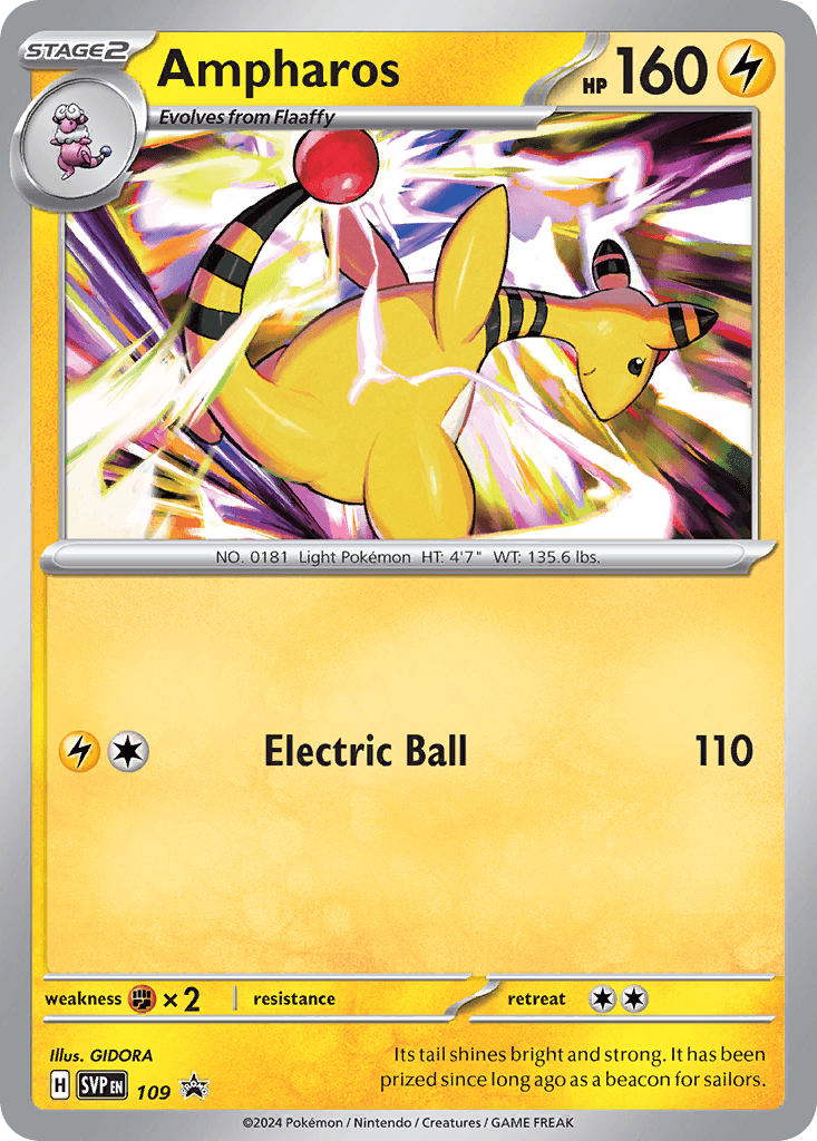 Ampharos from Scarlet & Violet Black Star Promos