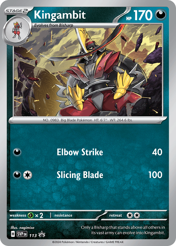 Kingambit from Scarlet & Violet Black Star Promos