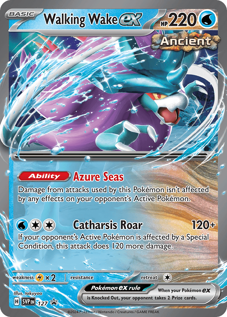 Walking Wake ex from Scarlet & Violet Black Star Promos