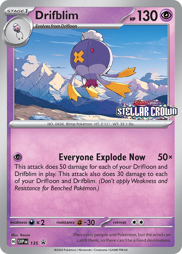Drifblim from Scarlet & Violet Black Star Promos