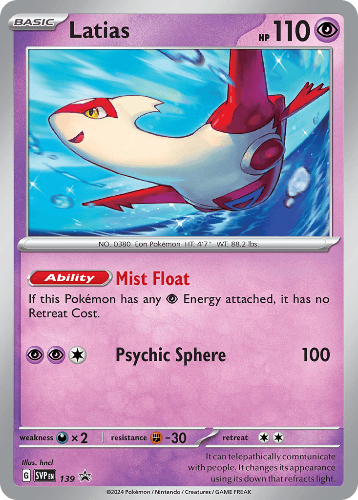 Latias from Scarlet & Violet Black Star Promos