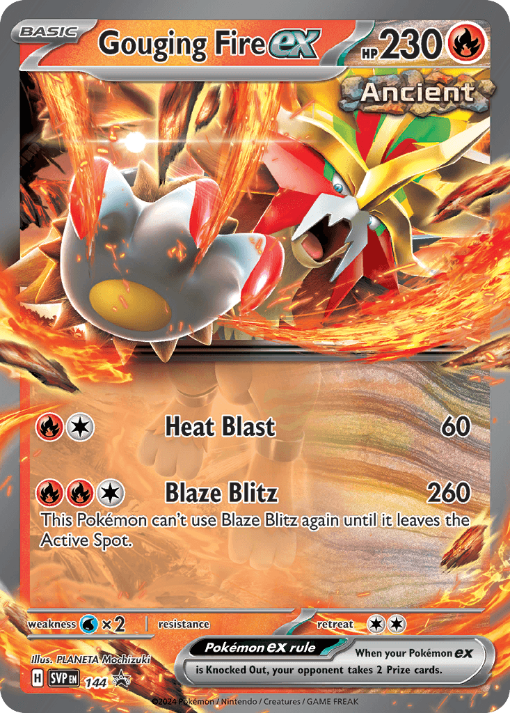 Gouging Fire ex from Scarlet & Violet Black Star Promos