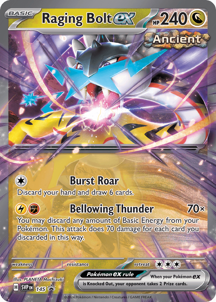 Raging Bolt ex from Scarlet & Violet Black Star Promos