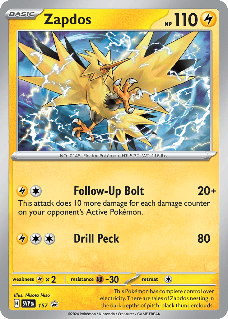 Zapdos from Scarlet & Violet Black Star Promos