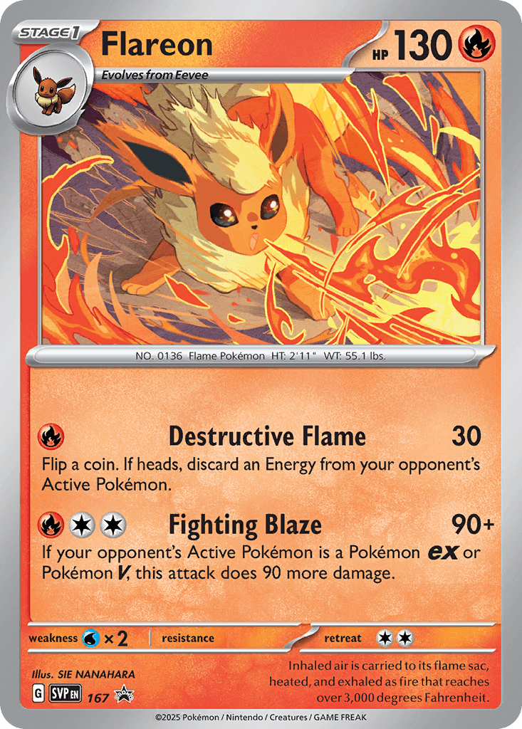 Flareon from Scarlet & Violet Black Star Promos