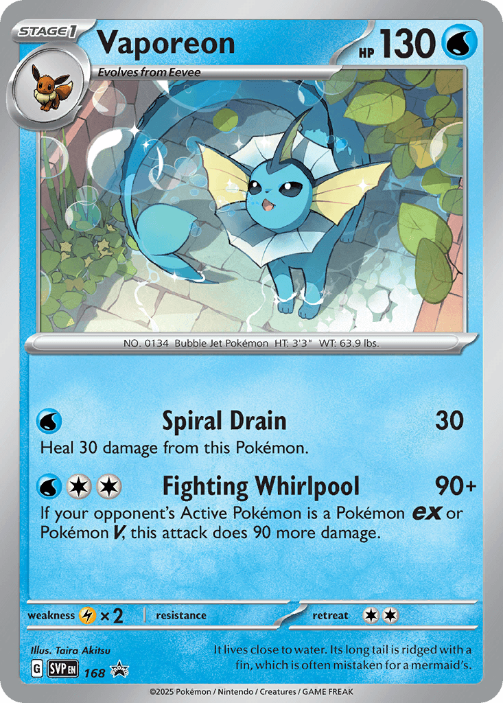 Vaporeon from Scarlet & Violet Black Star Promos