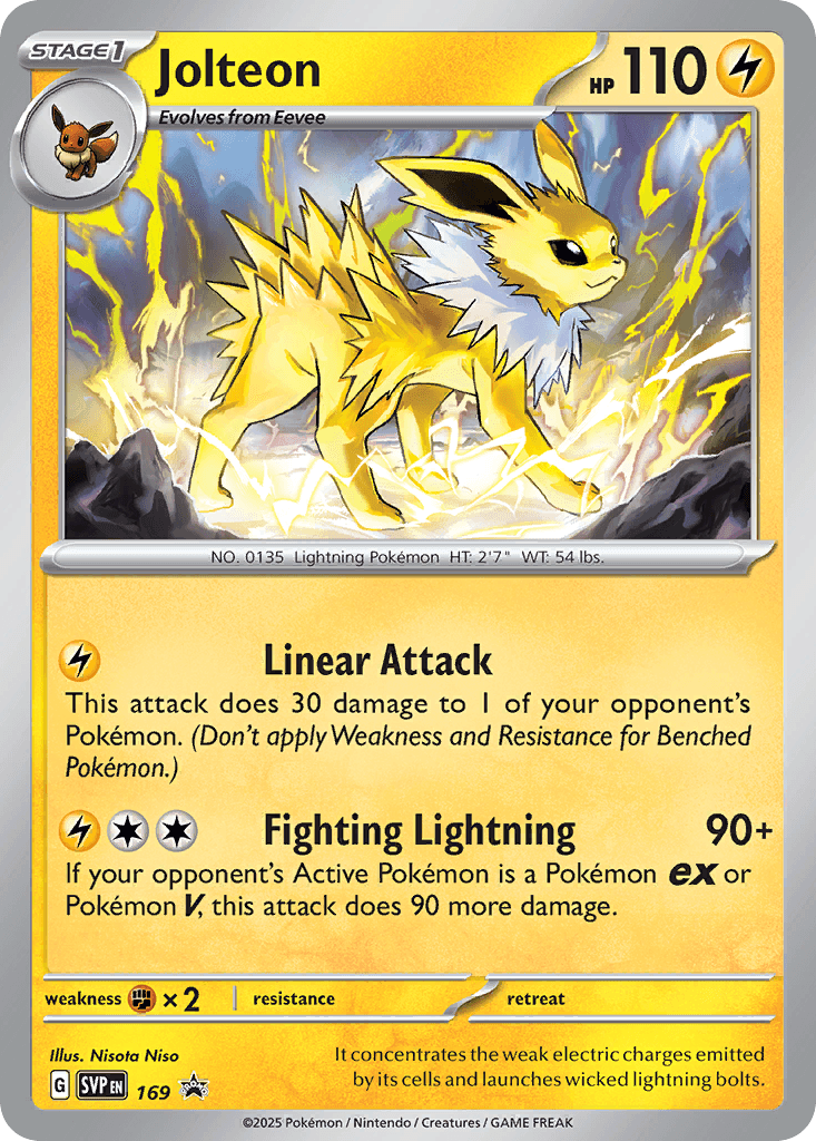 Jolteon from Scarlet & Violet Black Star Promos
