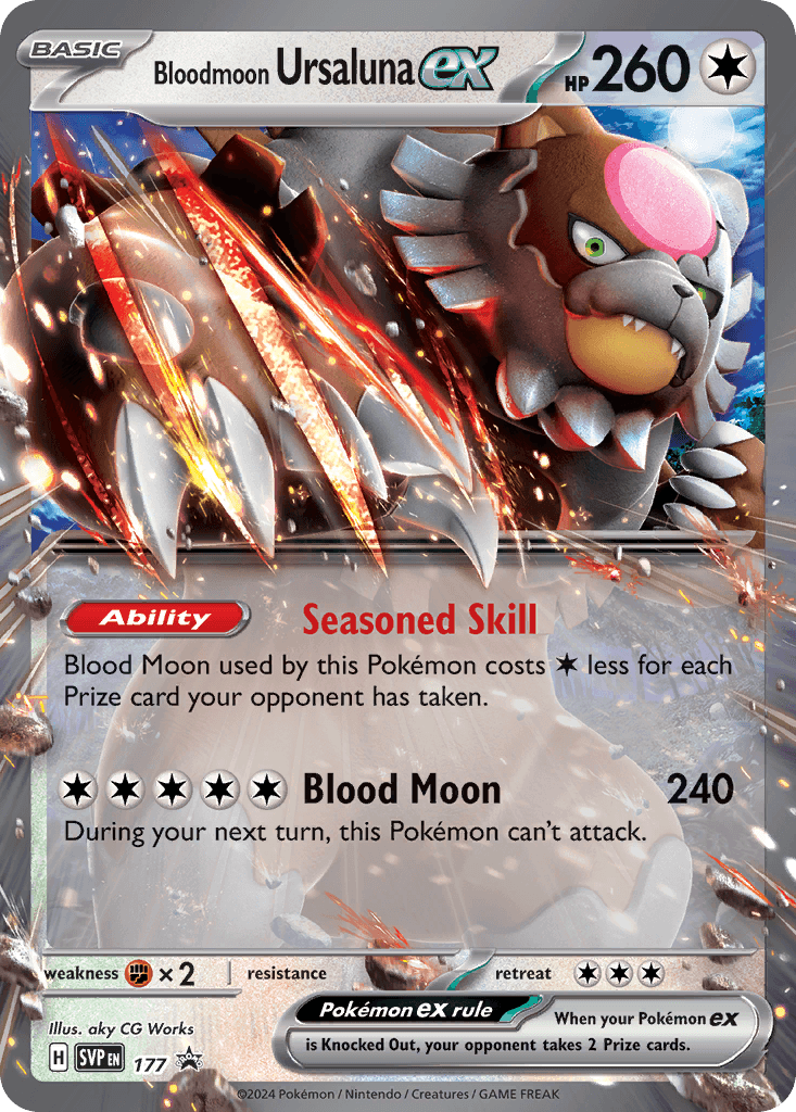 Bloodmoon Ursaluna ex from Scarlet & Violet Black Star Promos