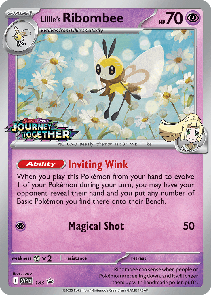 Lillie's Ribombee from Scarlet & Violet Black Star Promos