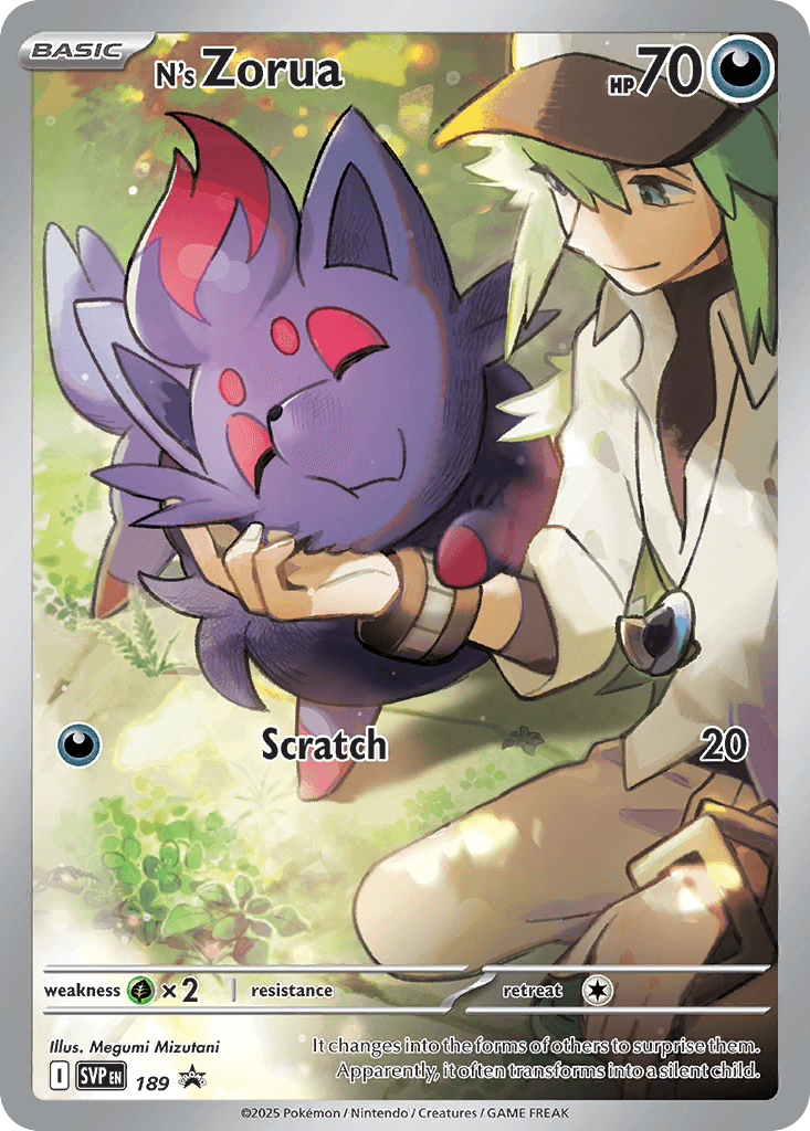 N's Zorua from Scarlet & Violet Black Star Promos