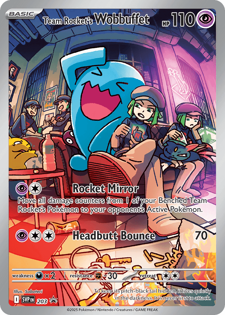 Team Rocket's Wobbuffet from Scarlet & Violet Black Star Promos