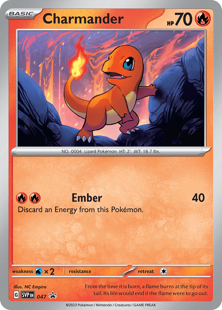 Charmander from Scarlet & Violet Black Star Promos