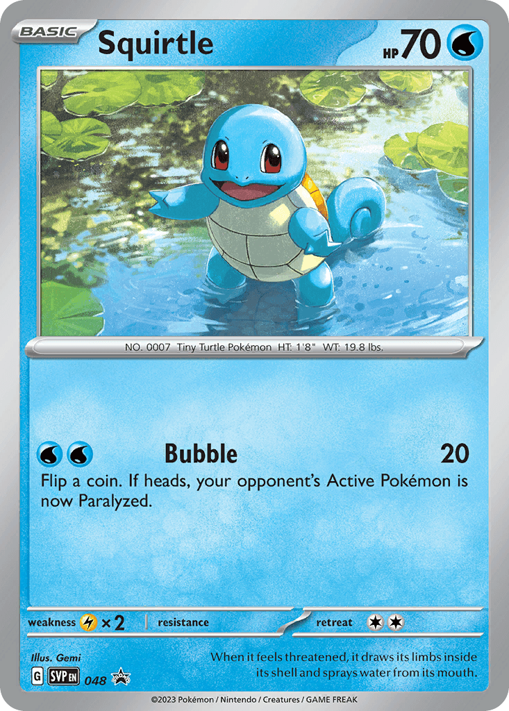 Squirtle from Scarlet & Violet Black Star Promos