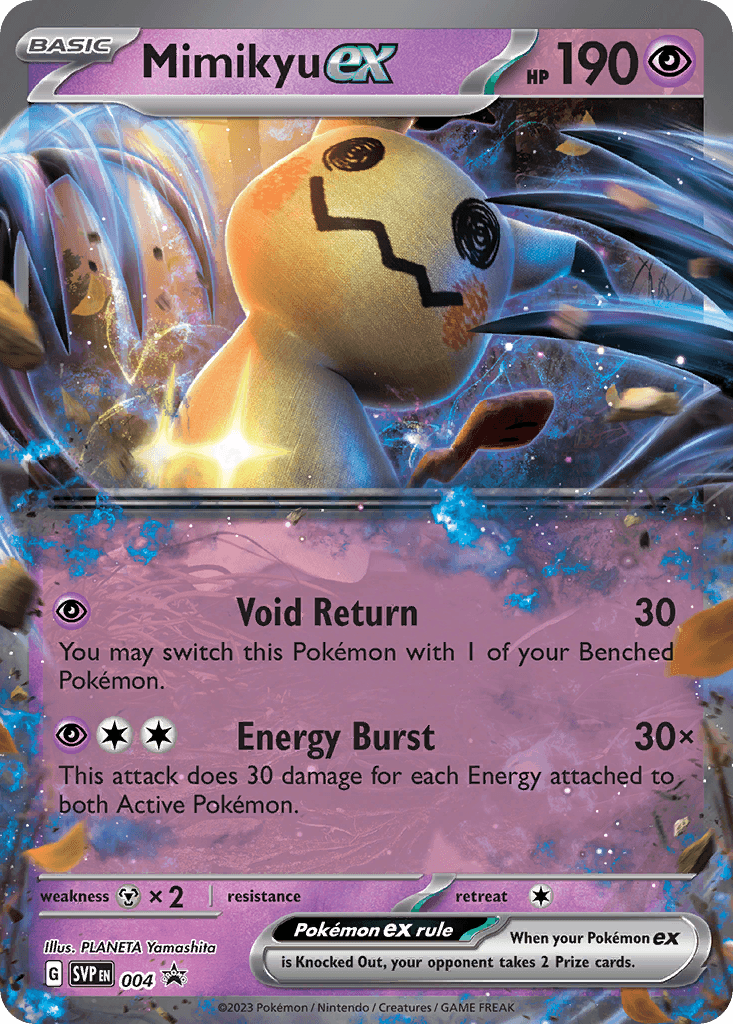 Mimikyu ex from Scarlet & Violet Black Star Promos