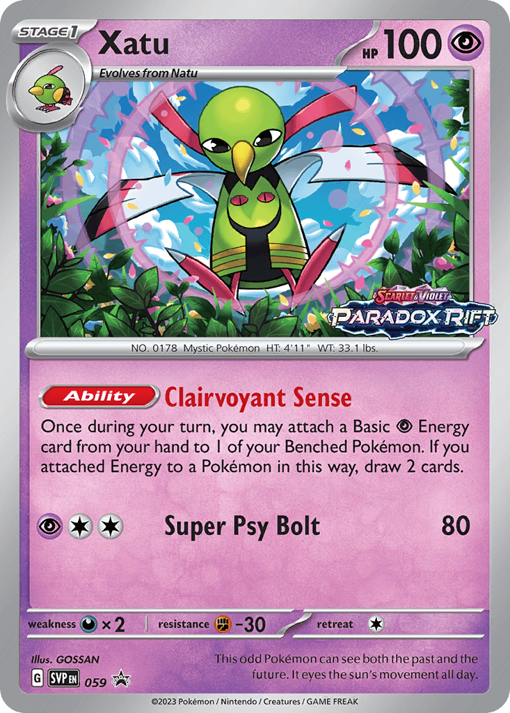 Xatu from Scarlet & Violet Black Star Promos
