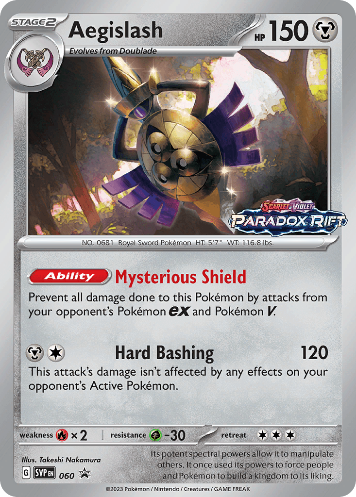 Aegislash from Scarlet & Violet Black Star Promos