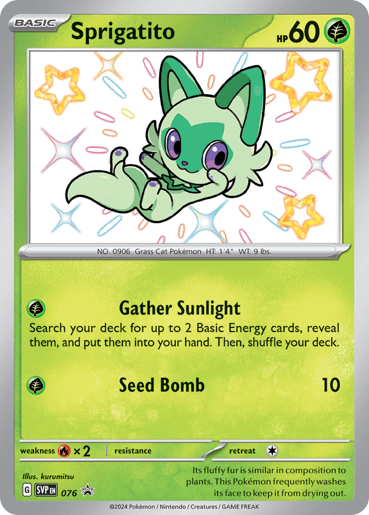 Sprigatito from Scarlet & Violet Black Star Promos