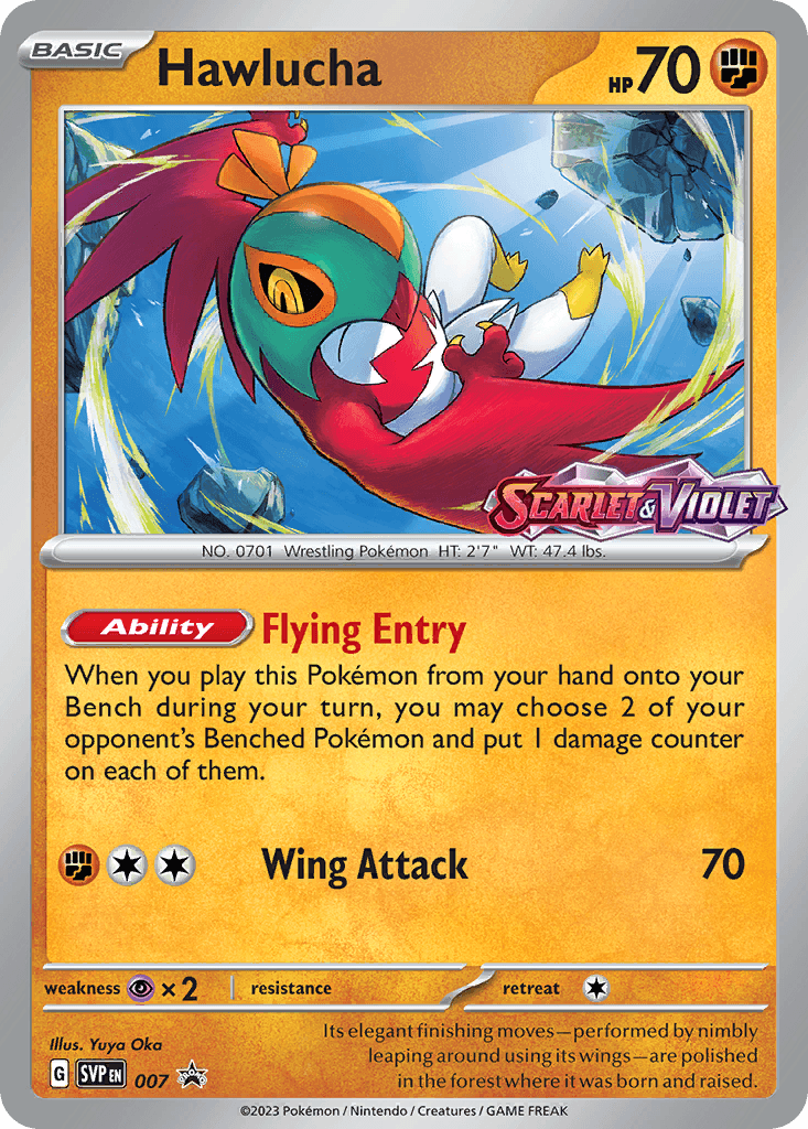Hawlucha from Scarlet & Violet Black Star Promos