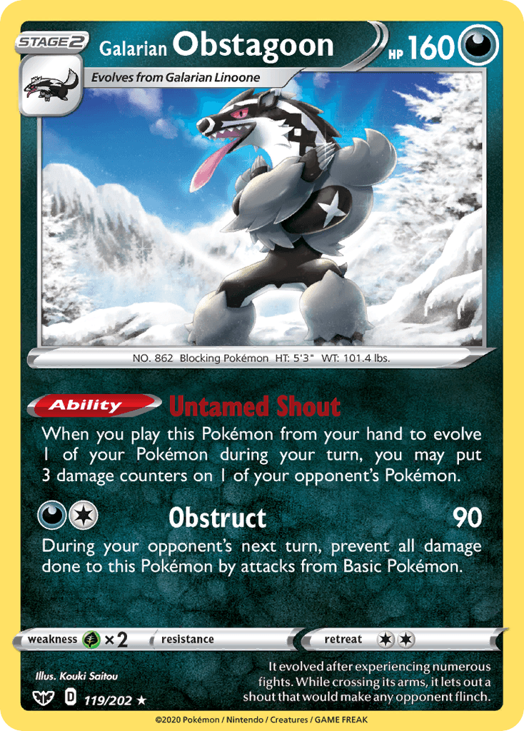 Galarian Obstagoon from Sword & Shield