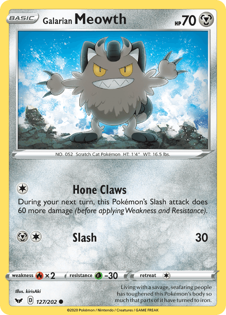 Galarian Meowth from Sword & Shield