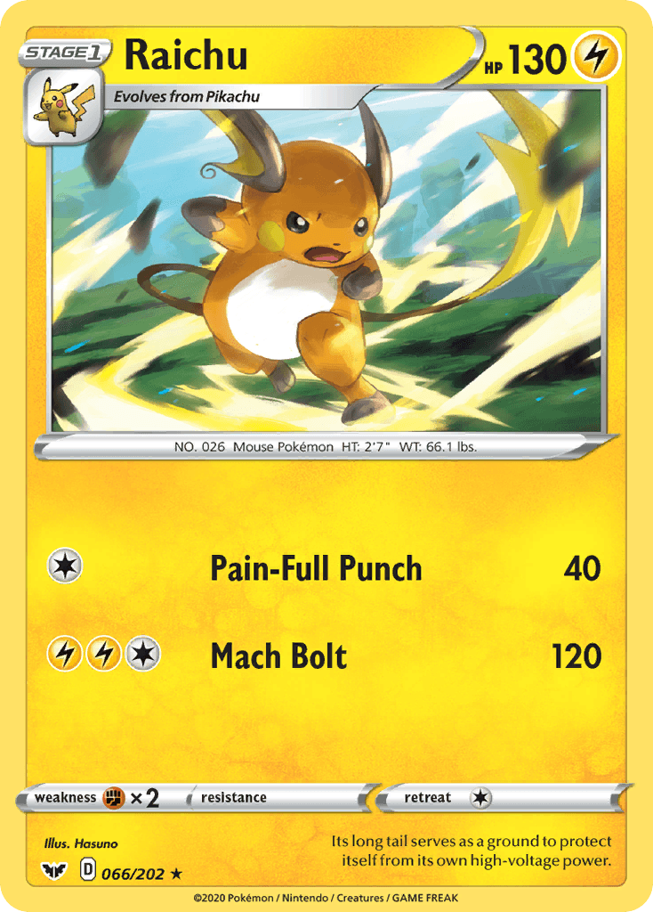 Raichu from Sword & Shield