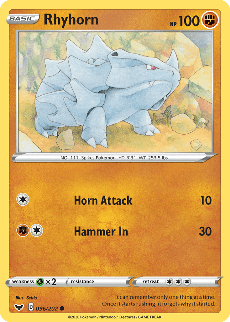 Rhyhorn from Sword & Shield