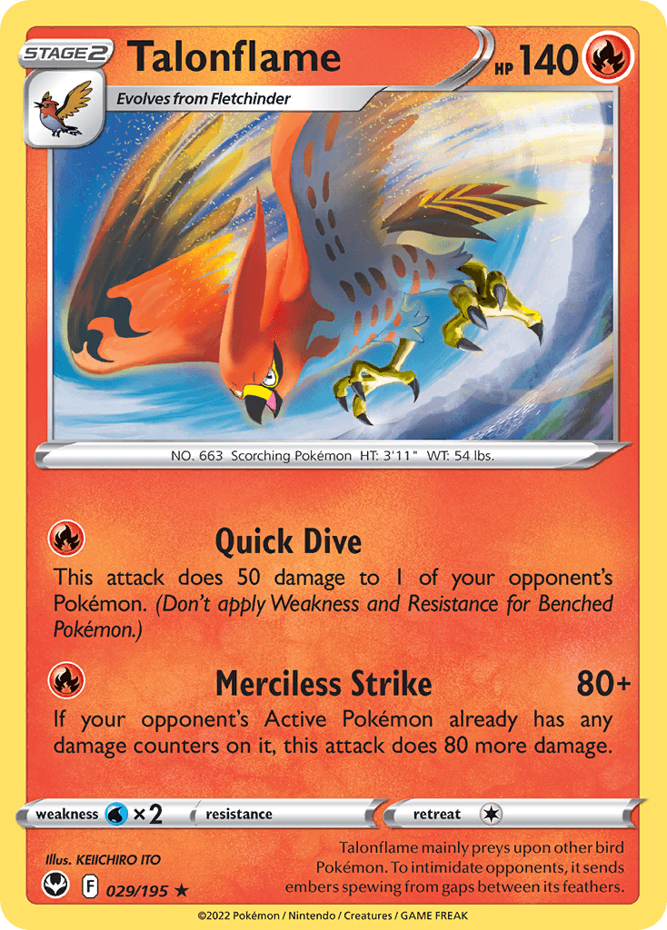 Talonflame from Silver Tempest