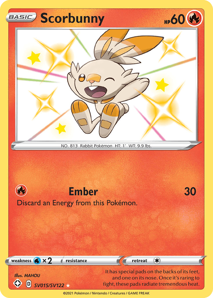 Scorbunny from Shining Fates Shiny Vault