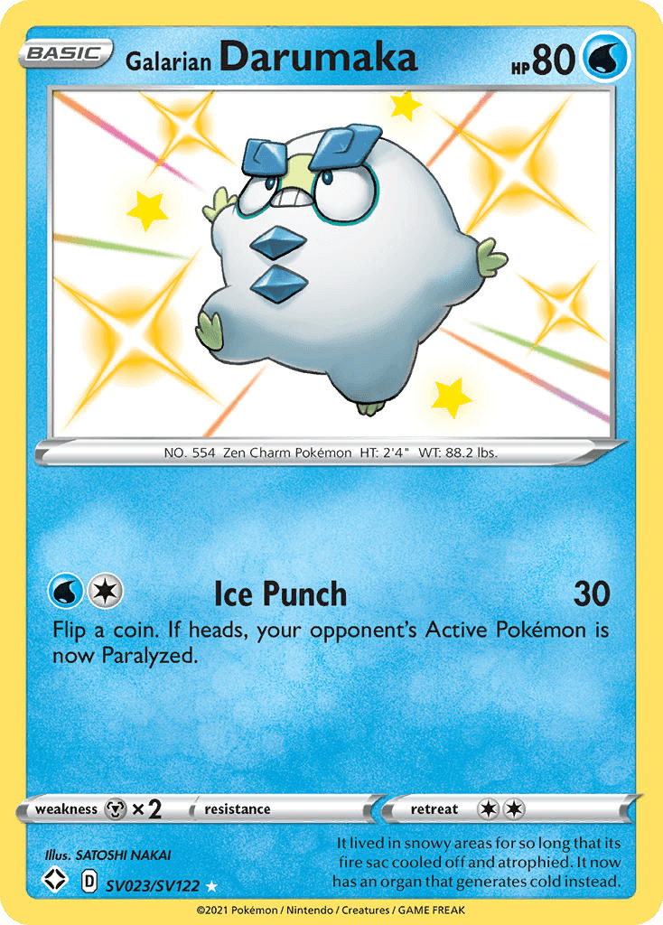 Galarian Darumaka from Shining Fates Shiny Vault