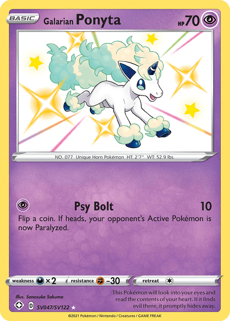 Galarian Ponyta from Shining Fates Shiny Vault
