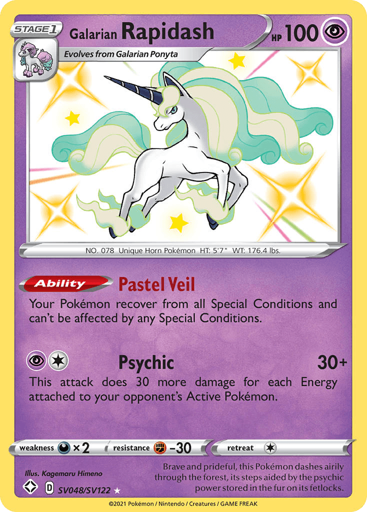 Galarian Rapidash from Shining Fates Shiny Vault