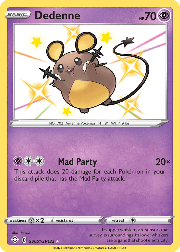 Dedenne from Shining Fates Shiny Vault