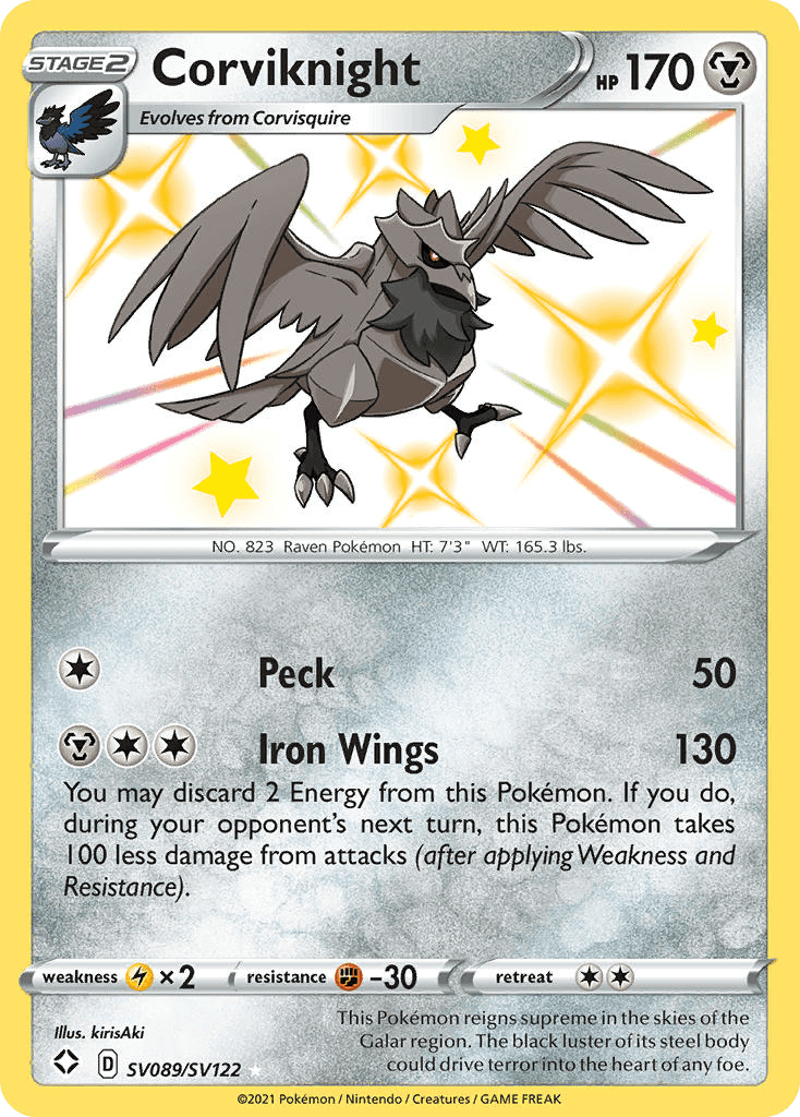 Corviknight from Shining Fates Shiny Vault