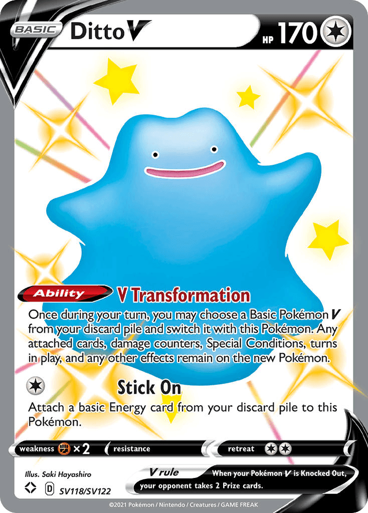 Ditto V from Shining Fates Shiny Vault