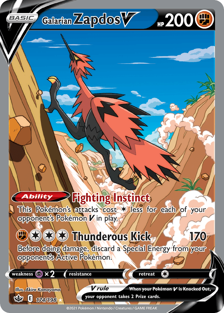 Galarian Zapdos V from Chilling Reign