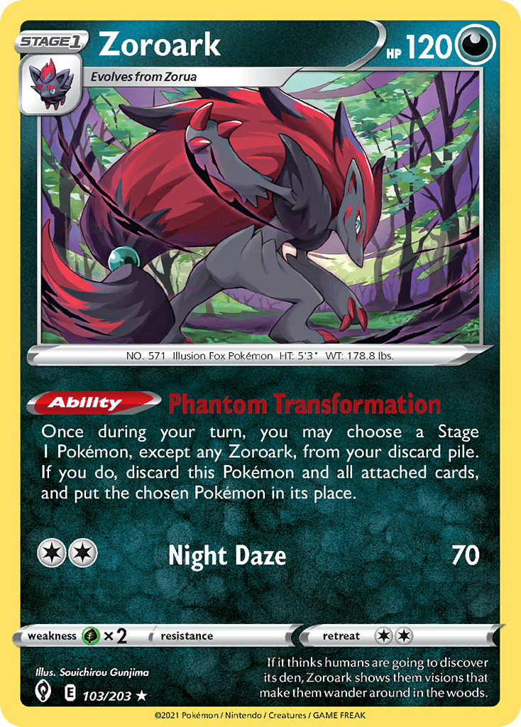 Zoroark from Evolving Skies