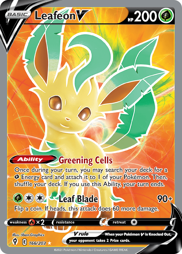 Leafeon V from Evolving Skies