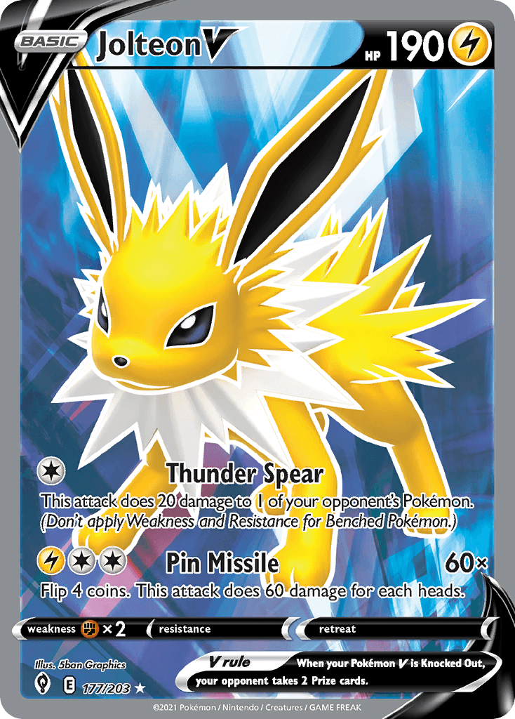 Jolteon V from Evolving Skies