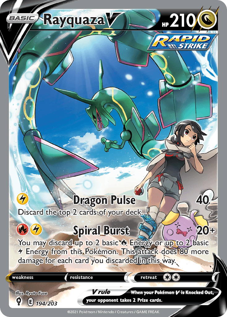Rayquaza V from Evolving Skies